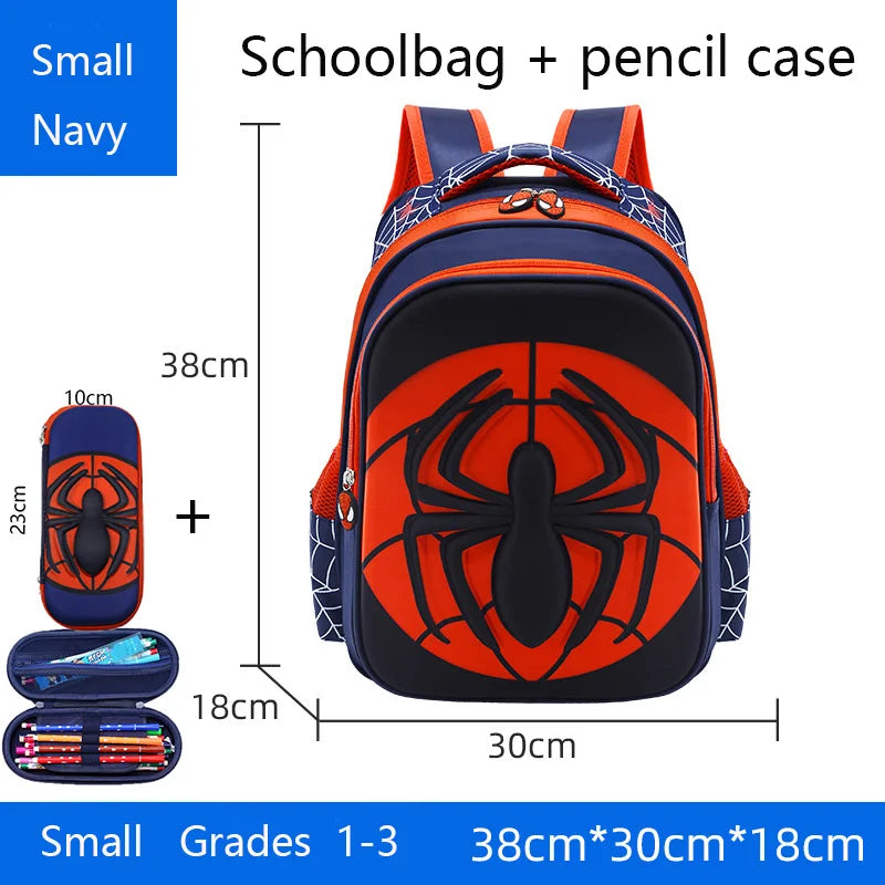 Spider Hero Backpack & Pencil Case Set – Fun Waterproof School Bag